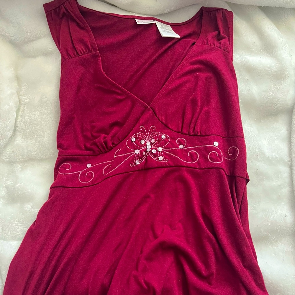 Burgundy Going-Out tank top